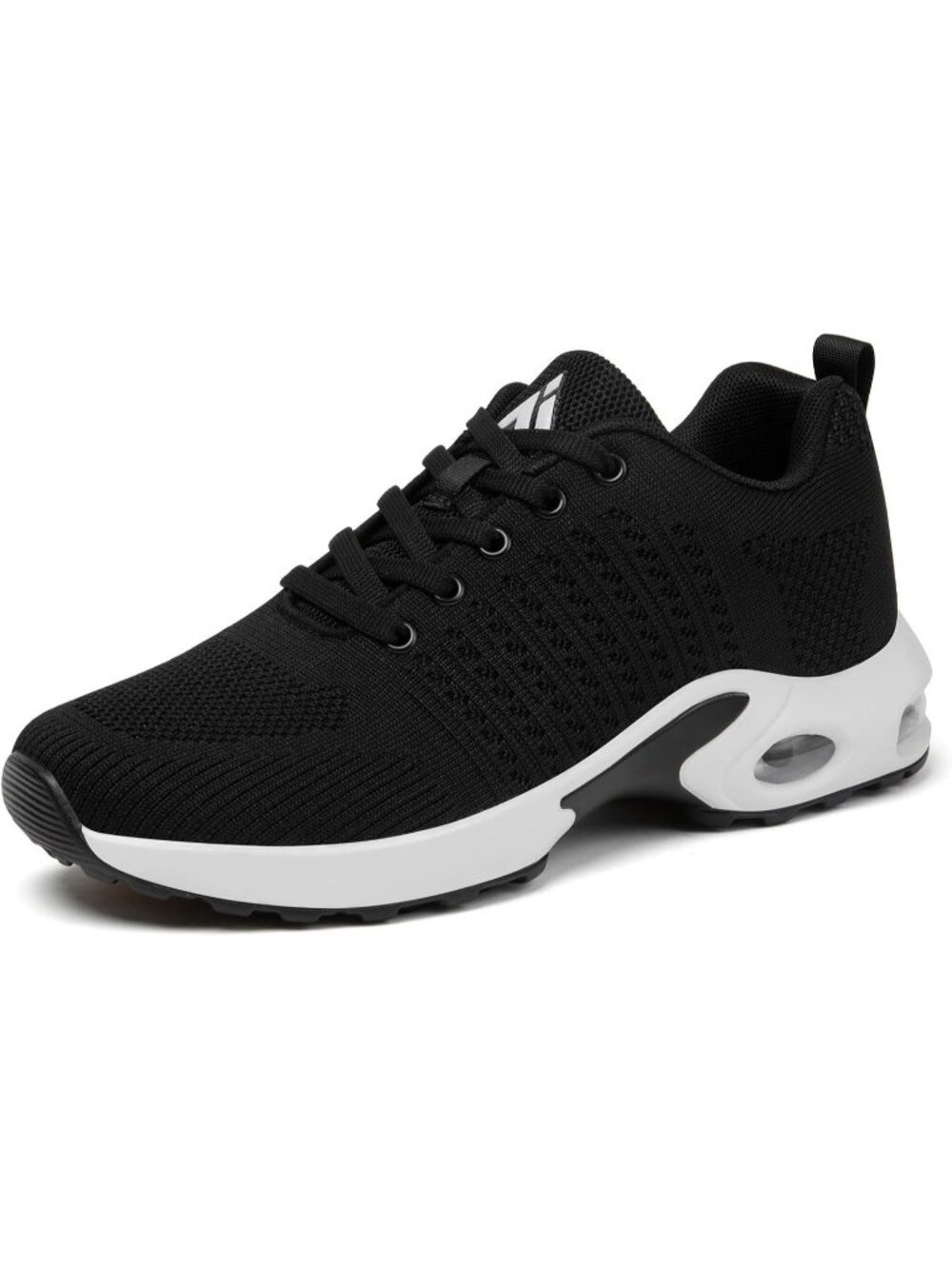 Women's Black Air Cushion Running Arch Support Walking Shoes Non-Slip Sneakers